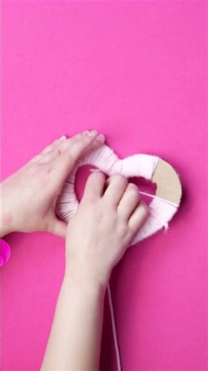 Cute Pink Hearts DIY 💖 Easy Craft for Kids! #shorts #littleangel
