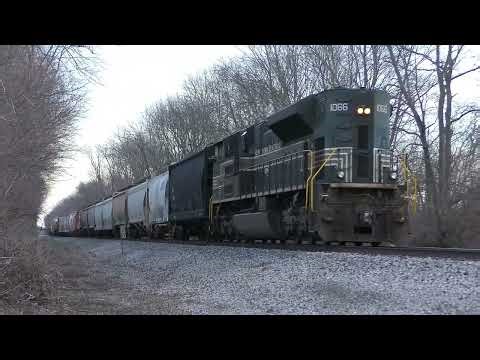 NS D46 with NS 1066 (NYC Heritage Unit) Westbound in Dayton, Indiana