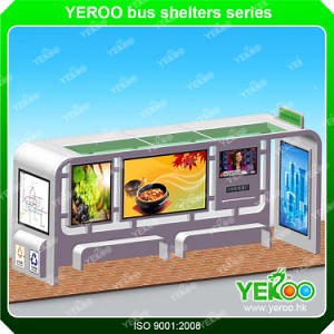 [Hot Item] Outdoor Bus Station LCD Advertising Display Modern Bus Station Shelter