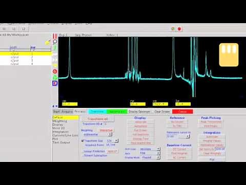 Using VnmrJ to process simple NMR spectra