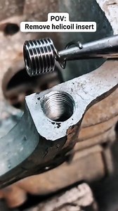 How to remove helicoil insert 🛠️ #helicoil #tread #mechanic #repair #reels #global | Agus Yayah Said