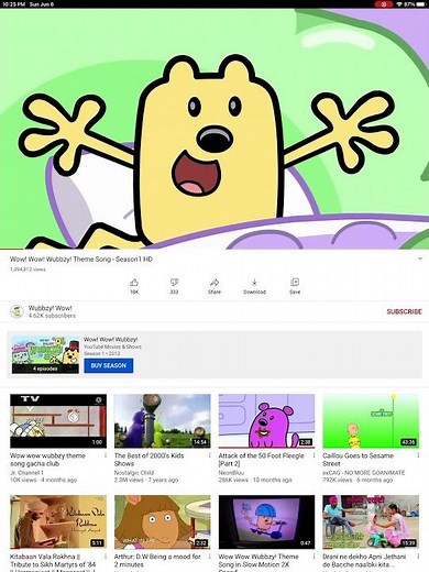 Wow wow wubbzy them song season 1 HD
