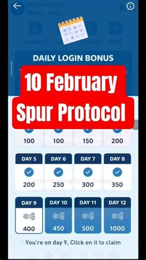 10 February SPUR Protocol Quiz Answer 🔥 Today Spur Protocol Quiz Solve 🔥 Spur protocol voucher code