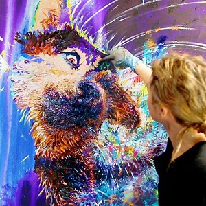 2.7M views · 37K reactions | This master finger painter sells her pieces for $40,000! | Culture Insider | Facebook