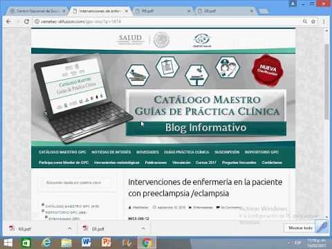 TUTORIAL CATALOGO MAESTRO GUIAS DE PRACTICA CLÍNICA CENETEC