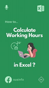How to Calculate Working Hours for more than 24 Hours in Excel? 🧑‍💻 In this Excel Tutorial we are going to learn How to capture time difference for more that 24 hours in excel. #excel #exceltips #exceltricks #excelreels #exceltipsandtricks #susinfo | SUS INFO