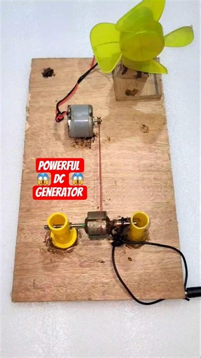 DC motor generator with DC motor fan project