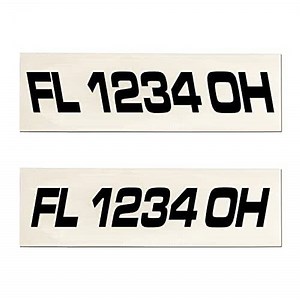 Kayak Boat Watercraft Registration Hull Numbers Vinyl Decal Sticker Set of 2 Decals (Yellow)