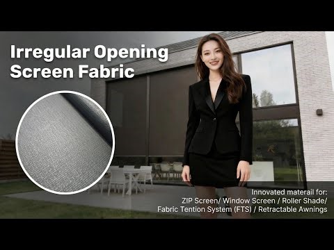 ZIP screen fabric for Window Screen / Roller Shade/ Fabric Tention System (FTS) / Awnings