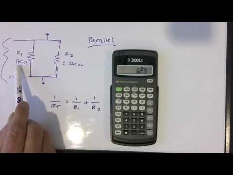 Using the TI 30x to calculate parallel resistance