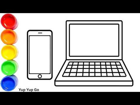 Draw Mobile & Laptop 📱💻 | Learn Colors with Circles 🎨 | Baby Shark Do Do Do 🎶 | Yup Yup Go for Kids