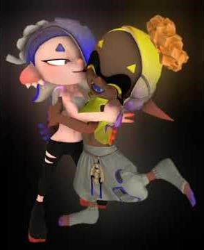 Splatoon: Frye and Shiver Hugging each other 😍❤️ #splatoon3 #fryeonaga #splatoonshiver