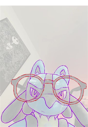 Speedart of Lucario with Glasses