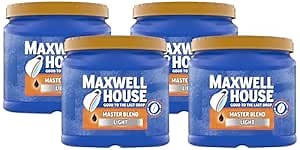 Maxwell House Master Blend Light Roast Ground Coffee (26.8 oz Canister) (Pack of 4)
