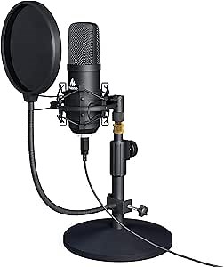 MAONO USB Microphone Kit 192KHZ/24BIT AU-A04T PC Condenser Podcast Streaming Cardioid Mic Plug & Play for Computer, YouTube, Gaming Recording