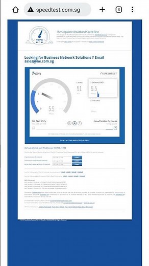 internet or wifi speed test with Singapore internet speed test