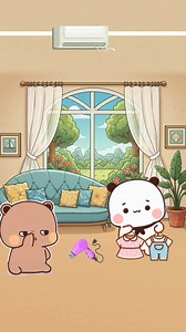 Bubu is so intelligent she is drying her clothes with Hair Dryer but when she feels tired then started eating 🤣🫶❤️💕.. #cutebearcouple #couplegoals #explorepage #trend #foryoupage #clothing #winter #highlights #viralreelschallenge #trendingnow | Cute Bear Couple