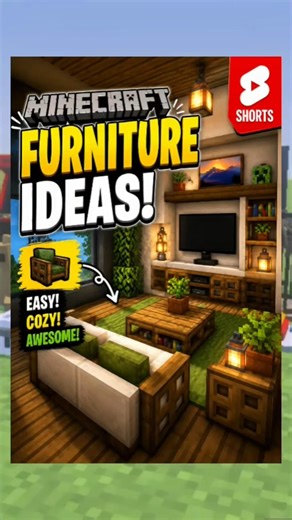 Furniture Mods in Minecraft [MOBILI IN MINECRAFT] 🤯👀 #minecraft #shorts #minecraftshorts #viral