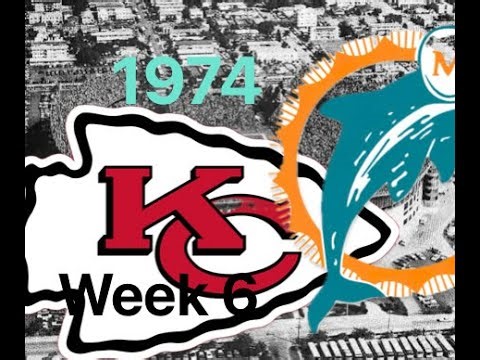 Kansas City Chiefs (2-3) vs. Miami Dolphins (3-2): 1974
