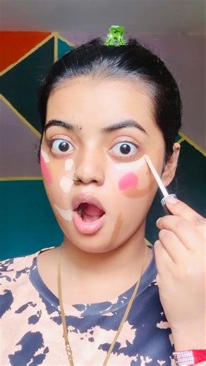 -10Makeup V/S +10Makeup Challenge🤯✅ #youtubeshorts #shorts #makeuptutorial #korean #makeup #likes