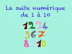 La suite  numérique de 1 à 10