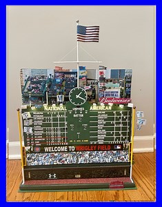 Classic Handmade Lighted Wrigley Field Chicago Cubs Welcome Scoreboard Display! - Etsy