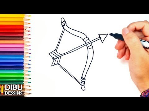 Comment dessiner un Arc et une Flèche étape par étape