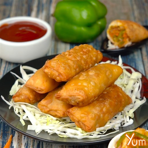 378K views · 10K reactions | Veg Spring Roll Recipe* in the comment section! | Yum | Facebook