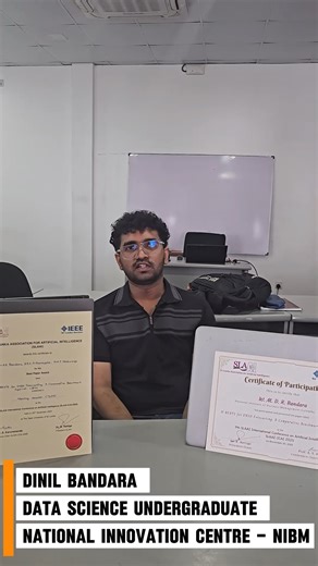 Data Science Undergraduate Dinil Bandara from the National Innovation Centre - NIBM of NIBM present their Research at SLAAI ICAS 2025 #nibmcityuniversity #nicnibm #research #datascience | NIBM