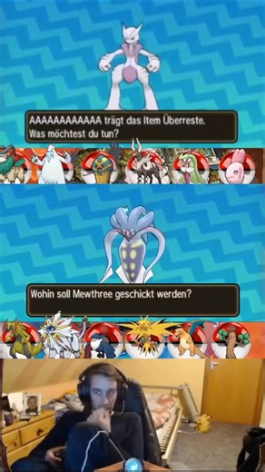 Er bekommt Mega-Mewtu X… ich bekomme Mewthree 😭