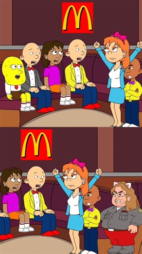 Rosie flips the table at Caillou’s birthday party 😭😱 #goanimate #shorts