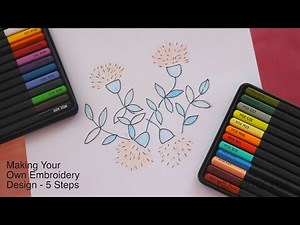 How to make your own Embroidery Design in 5 steps -Hand Embroidery For beginners Tips & Tricks