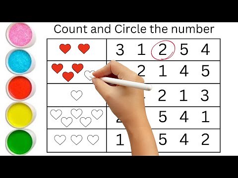 Count and Match the Hearts! | Fun Number Activity for Kids (1–5)