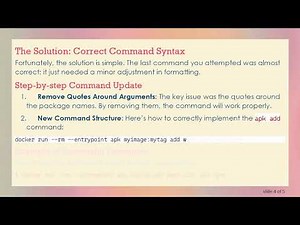 How to Properly Use apk add in a Docker Container with Alpine Linux