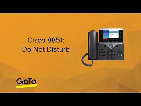 Cisco 8851: Do Not Disturb (DND)