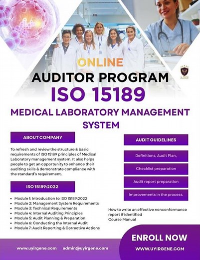 ISO 15189:2022 Auditor Course Medical Laboratory Management System