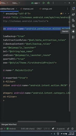 Android App Permissions in Manifest File Explained #shorts