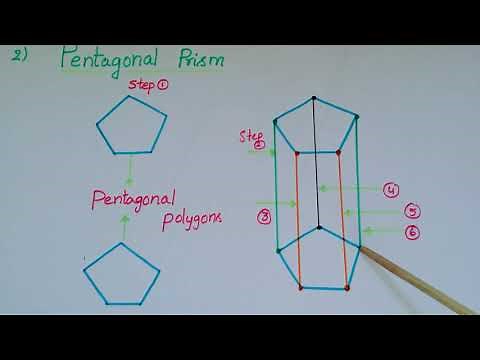 How to draw a triangular and pentagonal prisms | visualizing solid shapes(3D) |Class8