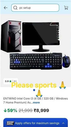 best pc setup under 10k me #viral 🖥️🙏