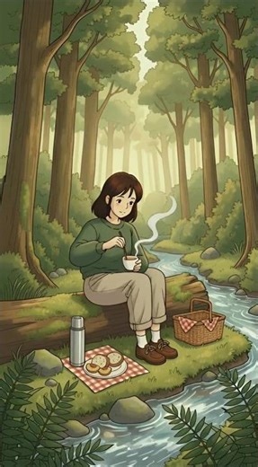 Spending a Quiet Day Alone in the Forest 🌿 Cozy Tea, Birds & Wind in the Trees | Relaxing ASMR Story