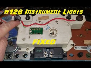 W126 Mercedes 300SD Instrument Cluster Issues - Illumination FIXED ! - Part 3 - Final