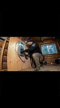 Winter Forest Cabin Build – Full Process Rustic Log Shelter.