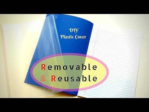 Creative Plastic Book Safety Cover DIY + Brown Paper Book Covering Tutorial