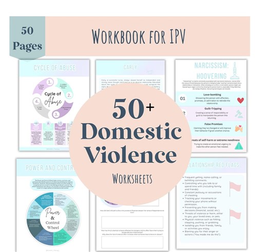 Domestic Violence Workbook | Worksheets for Abuse Recovery & Intimate Partner Violence, Cycle of Violence, Counselor Resource - Etsy