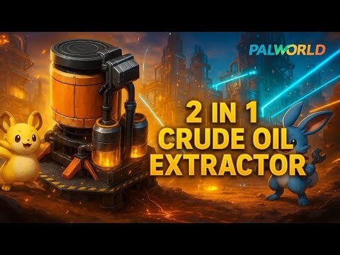 How To Build 2 In 1 Crude Oil Extractor | Palworld EP 19