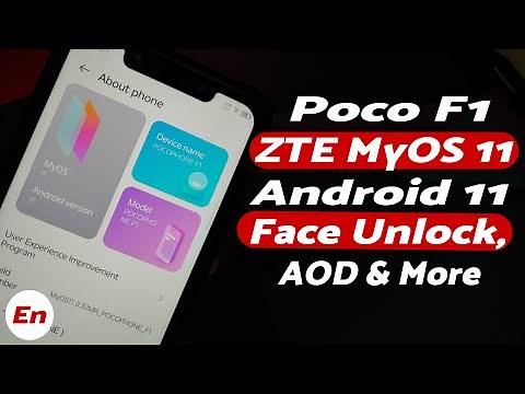 Poco F1 | ZTE MyOS 11 | Android 11 | First Look | AOD | Face Unlock | Floating Windows & More