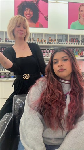 Love when my fellow stylist lets me refresh her color. #hair #red #ulta #baddie #color