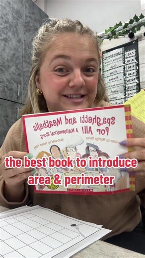 my favorite way to introduce and practice area and perimeter with my 4th graders #teachertok #teachersoftiktok #teachertips #readaloud #mathlesson #fourthgrade #areaandperimeter