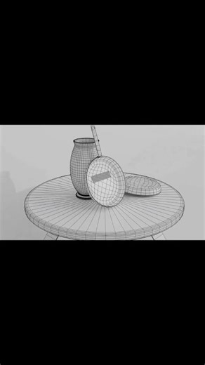 Realistic Kitchen Pan 3D Scene 🍳🔥 #blender3d #3danimation #blender #shorts