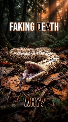 The Snake That Pretends to Be Dead 🐍 #facts #snacks #cobrasnake
